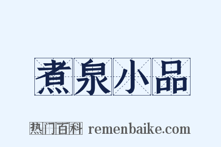 煮泉小品是什么意思的图片